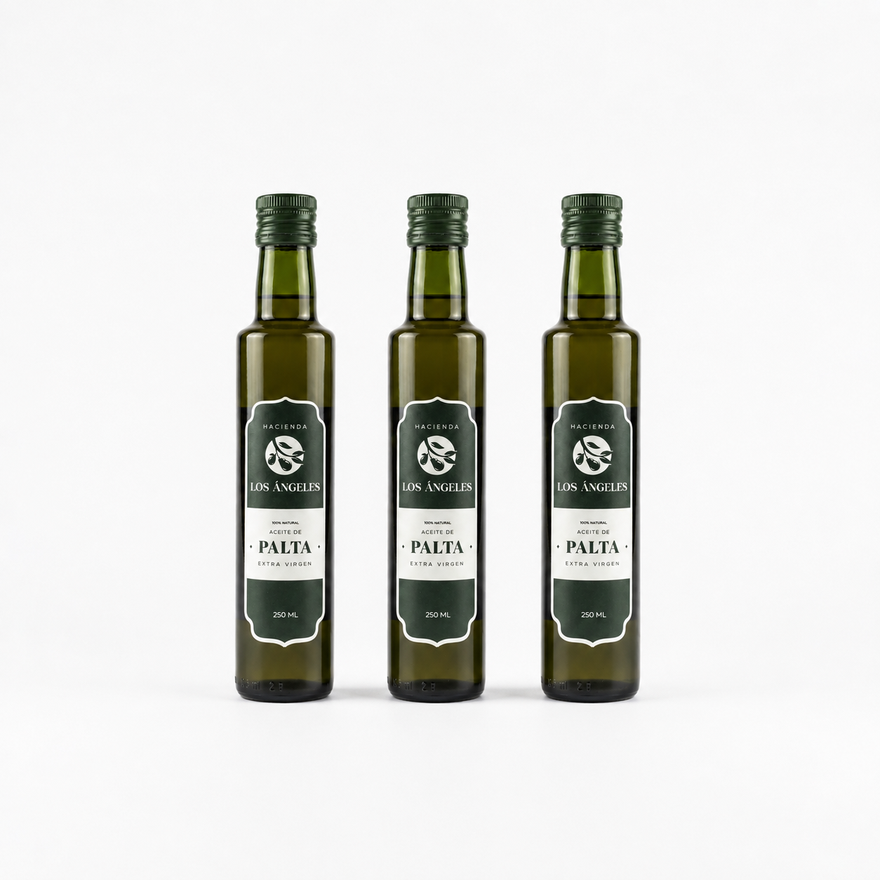 Pack de 3 botellas de aceite de palta extra virgen 250 ml Hacienda Los Ángeles