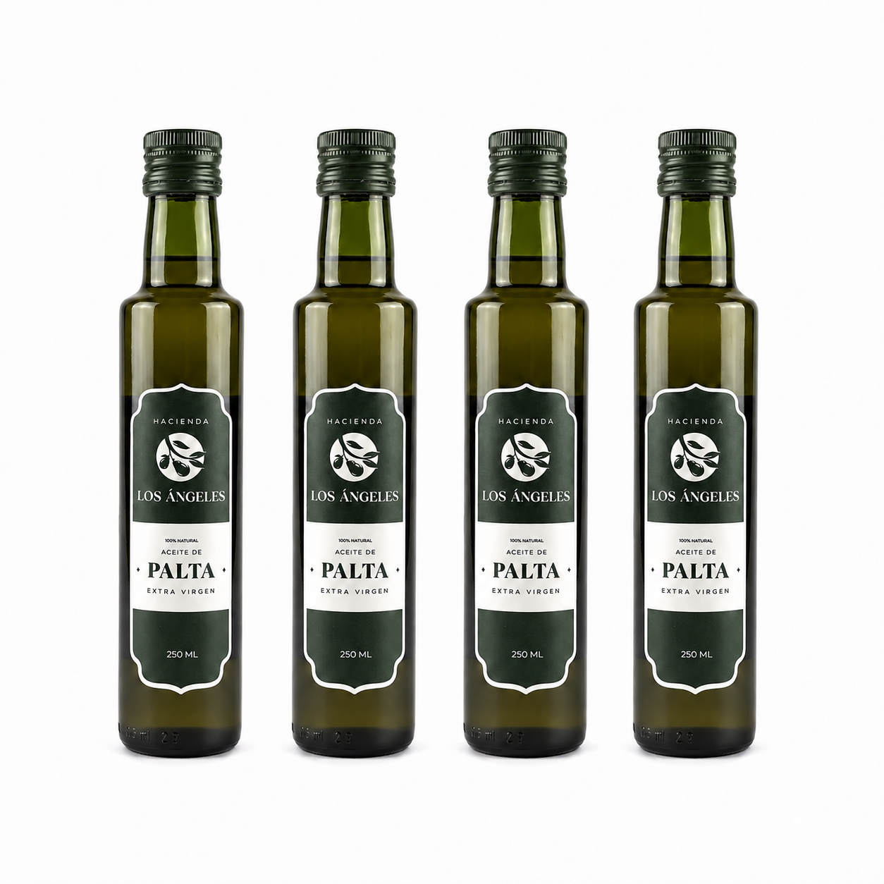 Pack de 4 botellas de aceite de palta extra virgen 250 ml Hacienda Los Ángeles