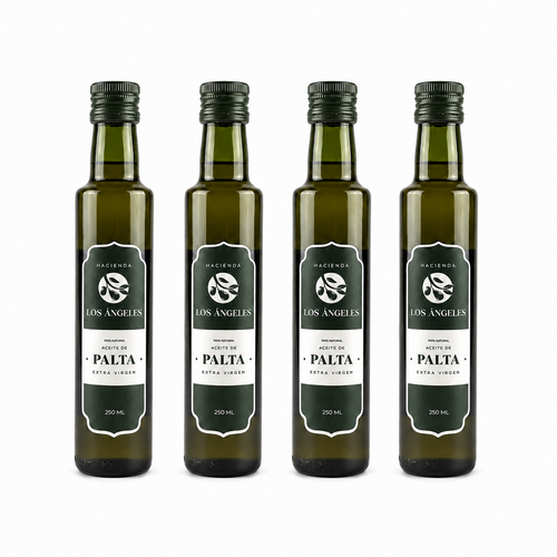 Pack de 4 botellas de aceite de palta extra virgen 250 ml Hacienda Los Ángeles
